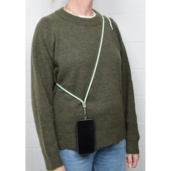 La Garçonne Accessoires Handyketten>Classic Handykette Mint Silver