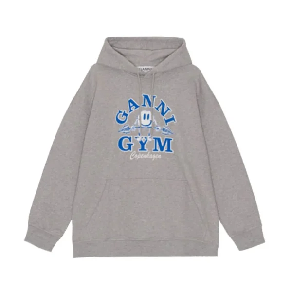 Ganni Pullover & Cardigan>Isoli Hoodie Pullover Gym Paloma Melange
