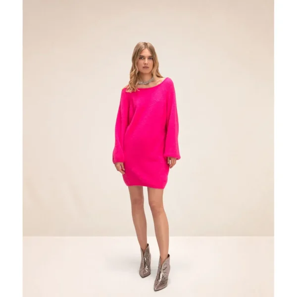 Karma Koma Kleider & Röcke>Lauper Strickkleid Rose Fluo