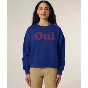 La Garçonne Vetements Pullover & Cardigan>Oui Alma Sweater Worker Blue