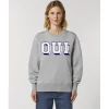La Garçonne Vetements Pullover & Cardigan>Oui Sweater Craquelé Druck Grey