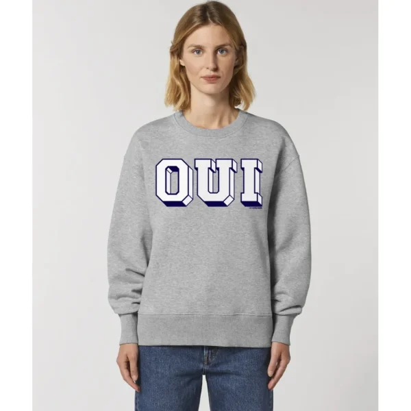 La Garçonne Vetements Pullover & Cardigan>Oui Sweater Craquelé Druck Grey