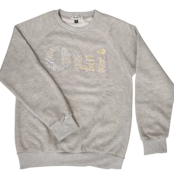 La Garçonne Vetements Pullover & Cardigan>Oui Sweater Glitter Grey