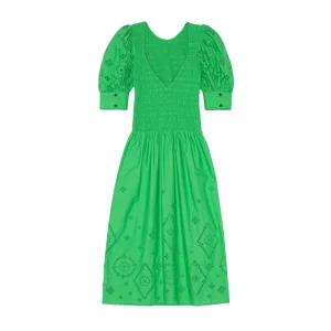 Ganni Kleider & Röcke>Smock Kleid Kelly Green